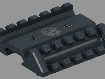 45 Degree Dual Side Angle Mount - LOW POLY Free low-poly 3D model