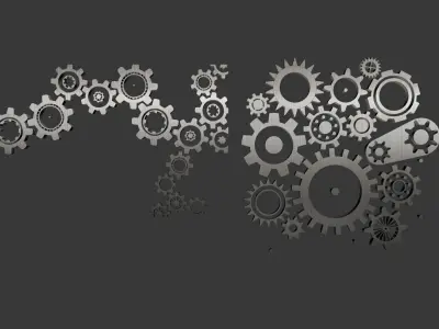 cogwheel Low-poly 3D model order