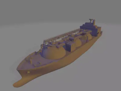 LNG ship miniature 3D print model