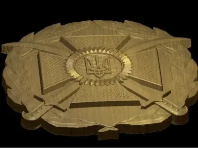 General military insignia of the armed forces of Ukraine 3D print model