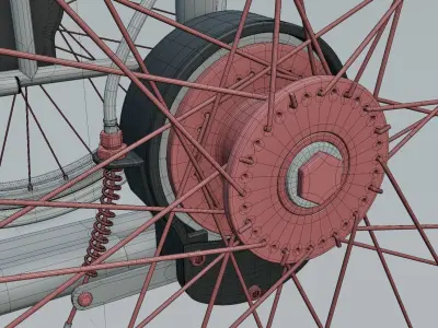Wheelchair 3D model 4