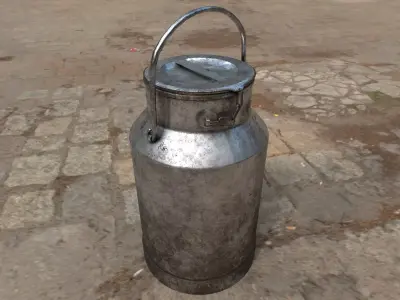 Used Milk Churn Low-poly 3D model