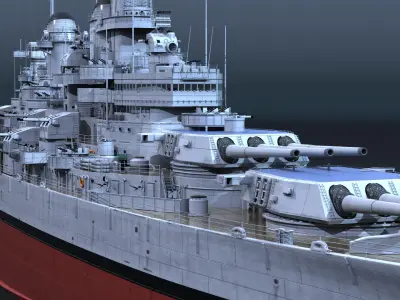 USS Missouri - BB63 3D model