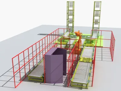 Industrial Equipment 13 - Packaging Production Line 3D model