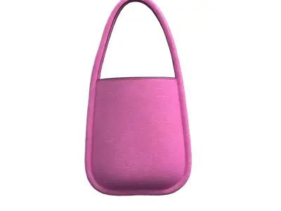 Pink Leather Mini Bag 3D model