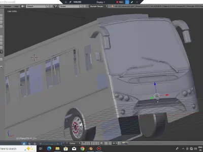 bus 3d model - vehicles Low-poly 3D model