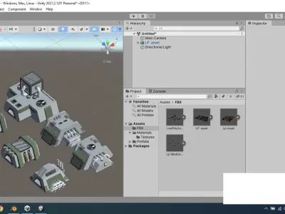 Low Poly Sci-Fi Barracks Low-poly 3D model