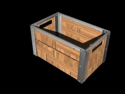 Wooden Crate 3D model get