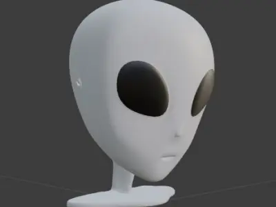 ALIEN GREY - BUST 3D print model