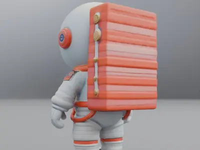 cartoon astronaut 3D model get