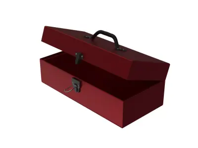 Low Poly openable Toolbox Low-poly 3D model