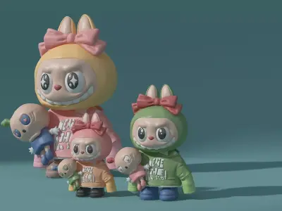 Labubu 02 3D model purchase