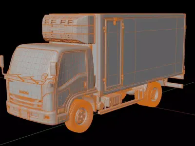 Isuzu Elf Box Truck 2021 3D model