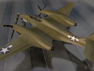 McDonnell XP-67 Moonbat 3D model