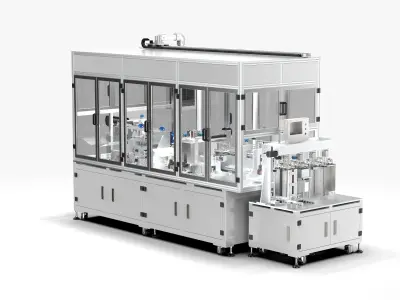 Automatic Soft Pack Battery Welding Line 3D model