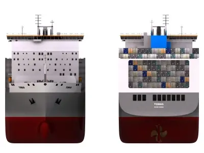 Container Ship - 01 - 3D model