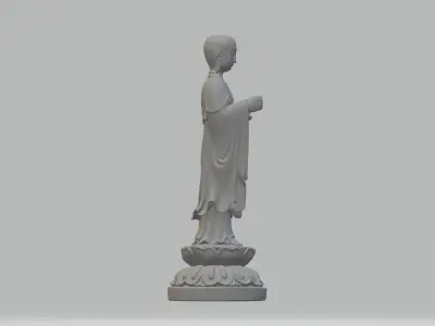 Ksitigarbha Bodhisattva Buddha Statue 3D print model 4