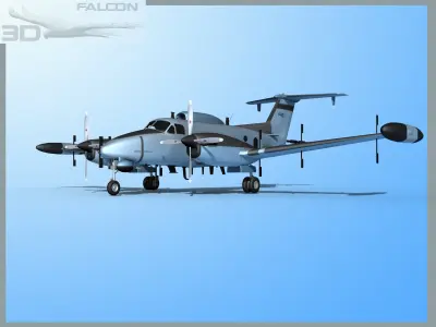 RC-12P Guardrail 2 US Army 3D model
