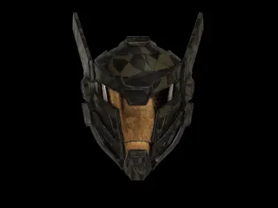 Sci-Fi Helmet Game Ready Low-poly 3D model purchase