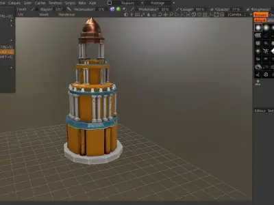 Church ruins Low-poly 3D model