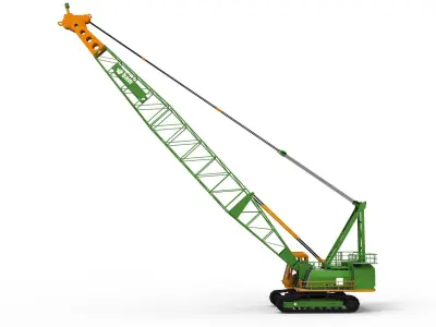 Crawler Crane model Low-poly 3D model