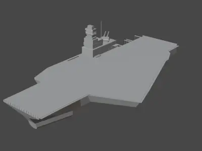 3D Aircraft Carrier Low-poly 3D model