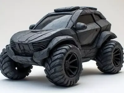 Modern Shape Vehicle 3D Model 3D model by TrinityMesh