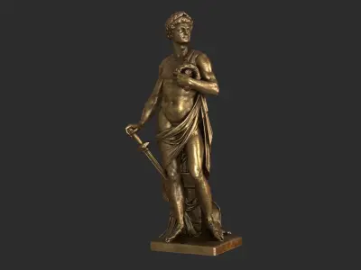 Roman Imperator - Gold Low-poly 3D model