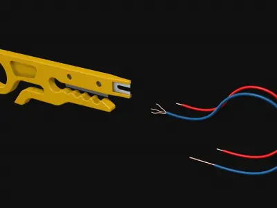 Mini Portable Wire Cutter Pocket Tool 3D model