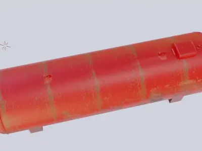 big cylinder tank 3D model