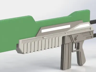 Conceptual gun 4 3D model