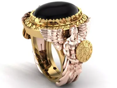 warrior ring 3D print model