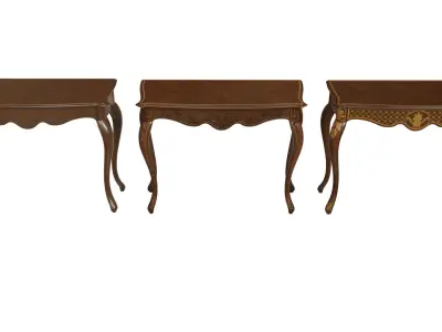 Classic side table 1000 Low-poly 3D model