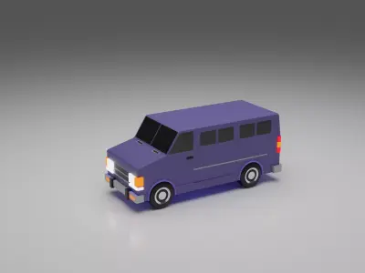 Transporter Van Low-poly 3D model