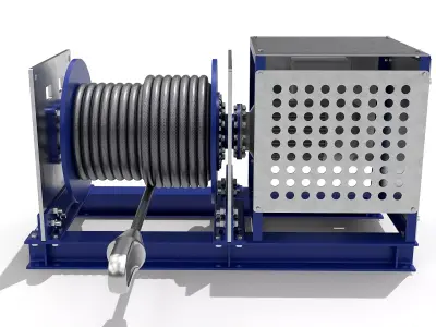Industrial Marine Winch 10T Constant Tension 3D model