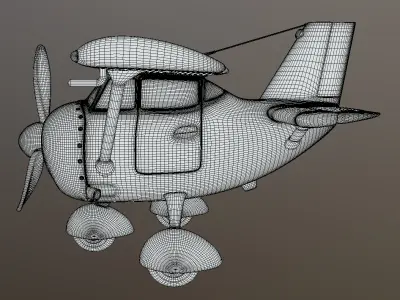 Airplane CESNA 172 toy style for 3d print 3D print model
