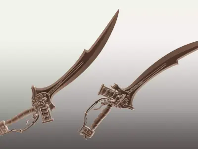 Cyberpunk Sword Low-poly 3D model purchase