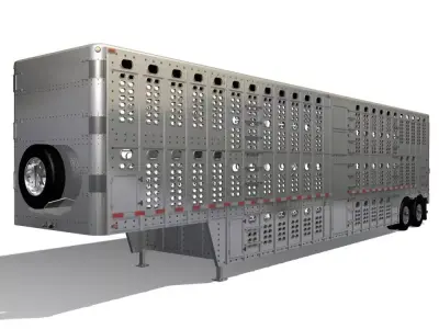 Livestock Semi Trailer 3D model