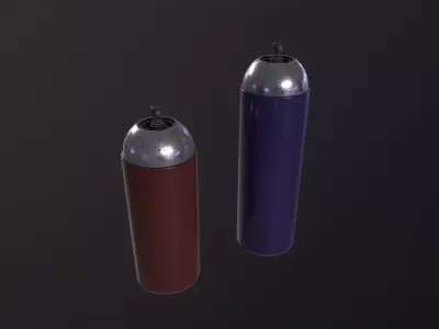 Spray Cans 3D Model Low-poly 3D model