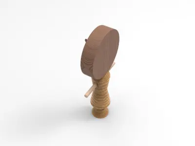 Nena Table Clock Low-poly 3D model