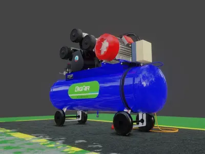 Air Compressor Low-poly 3D model buy