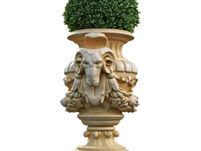 Garden Pot 02 3D model