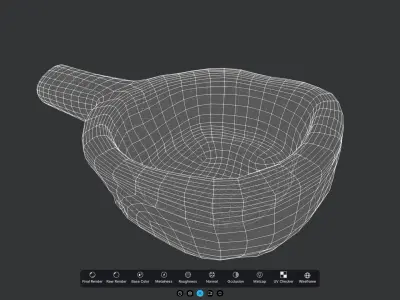 Rustic Wooden Cup 2 Low-poly 3D model