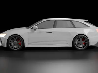 Audi RS6 lowpoly Low-poly 3D model