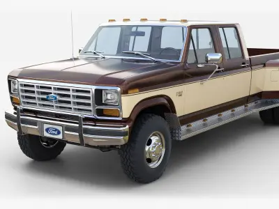 1986 Ford F-350 Crewcab Dually 3D model