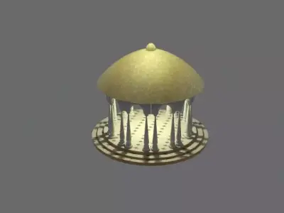 Classical Dome Pavilion Low-poly 3D model