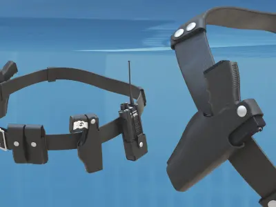 NYPD Duty Belt with Equipment 3D model