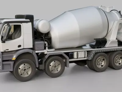 Mercedes Benz Concrete Mixer Truck 3D model