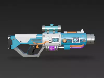 Cartoon Cyber Weapons 3D Models Pack PBR Low-poly 3D model