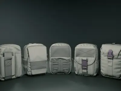 Pouches Pack 3D model